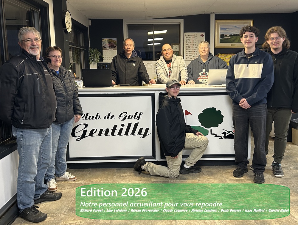Une belle équipe pour vous accueillir au Club de golf Gentilly.